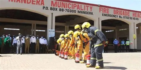 Kenyan firefighters community fire prevention